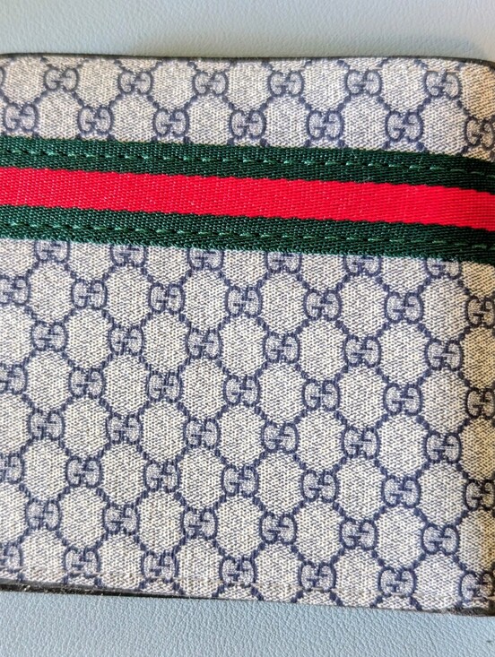 Gucci Other - Gucci GG Supreme Canvas Bi-Fold Wallet with Green & Red Web Stripe